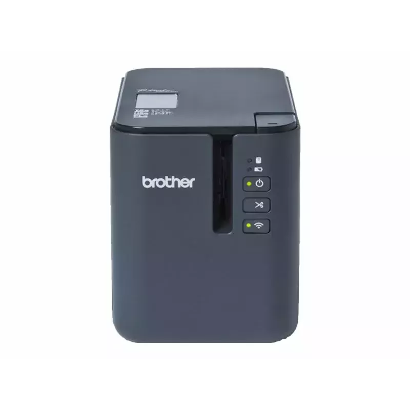 Thermo-Etikettendrucker Brother PT‑P900Wc Wi‑Fi — hochauflösender industrieller Etikettendruck, unterstützt gestanzte und Endlosbänder