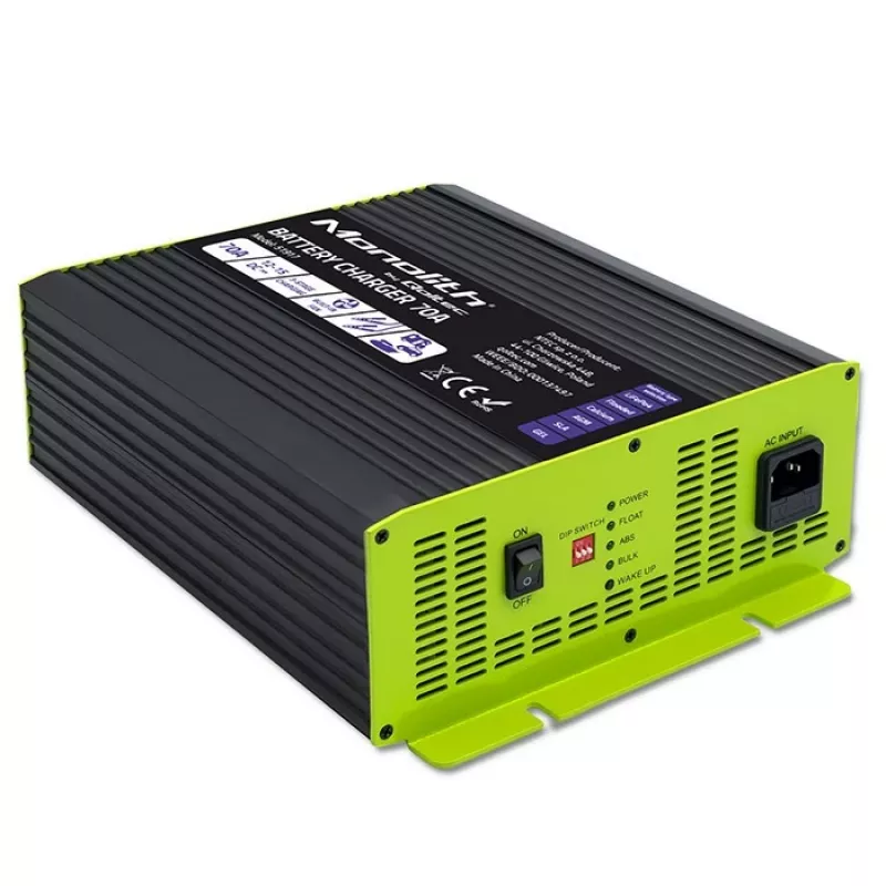Batterieladegerät QOLTEC 51917 für LiFePO4/AGM/GEL/SLA-Batterien, 70 A Ausgang
