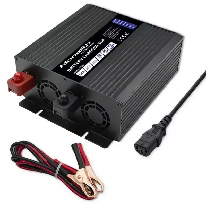 Batterieladegerät QOLTEC 51957 50A 12V für LiFePO4, AGM, GEL, SLA-Batterien