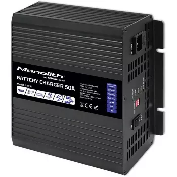 Batterieladegerät QOLTEC 51957 50A 12V für LiFePO4, AGM, GEL, SLA-Batterien