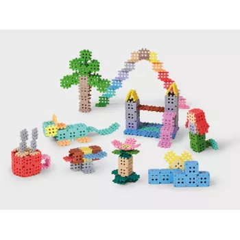 Konstruktionsblöcke Marioinex Waffle Blocks mini pastell 500-teiliges Set