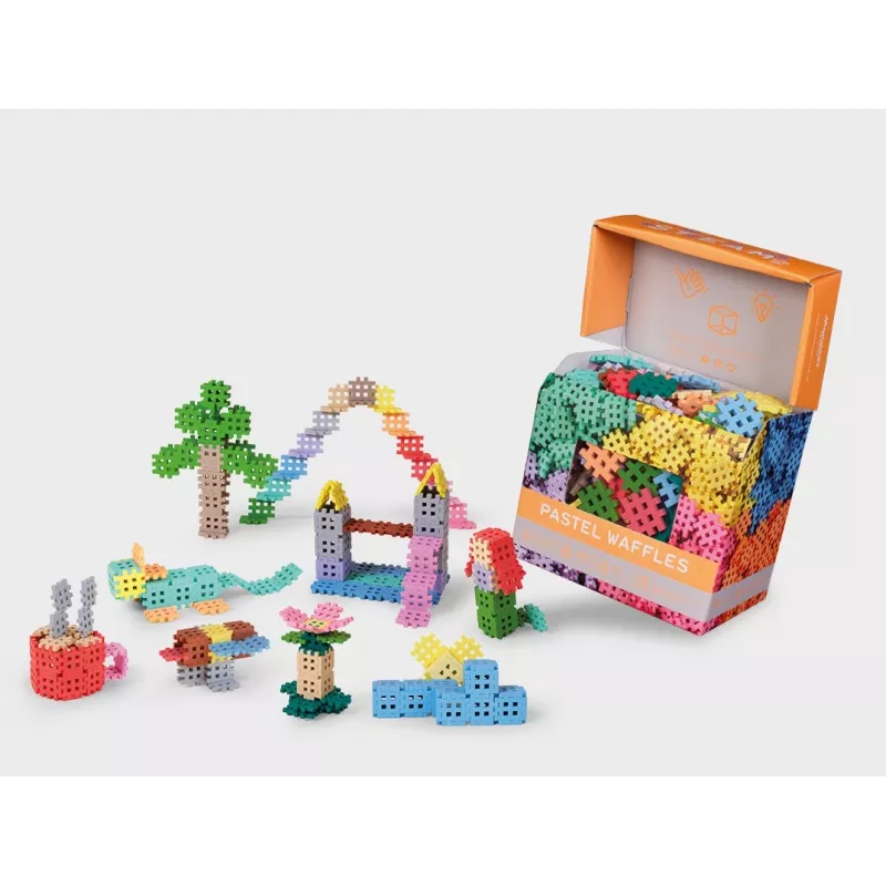 Konstruktionsblöcke Marioinex Waffle Blocks mini pastell 500-teiliges Set