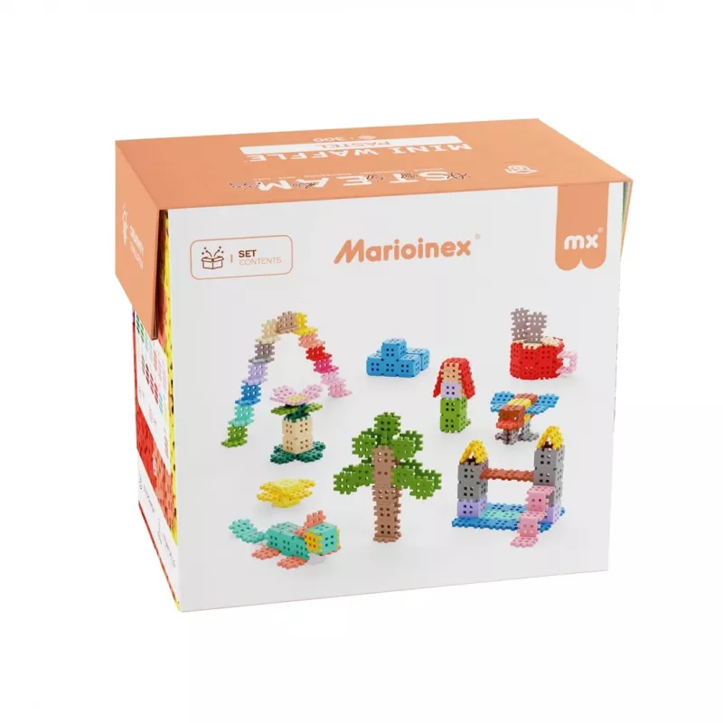 Marioinex Mini Waffle Bausteine, pastell, 300 Teile
