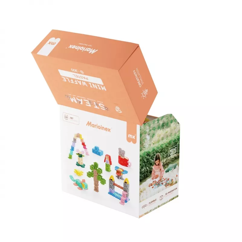 Marioinex Mini Waffle Bausteine, pastell, 300 Teile
