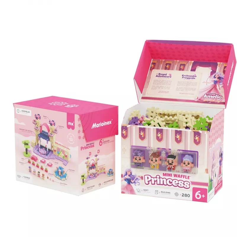 Spielzeug-Bauset Marioinex Waffle Mini Blocks Princess — 280 Teile, mehrfarbig, Box, Alter 6+