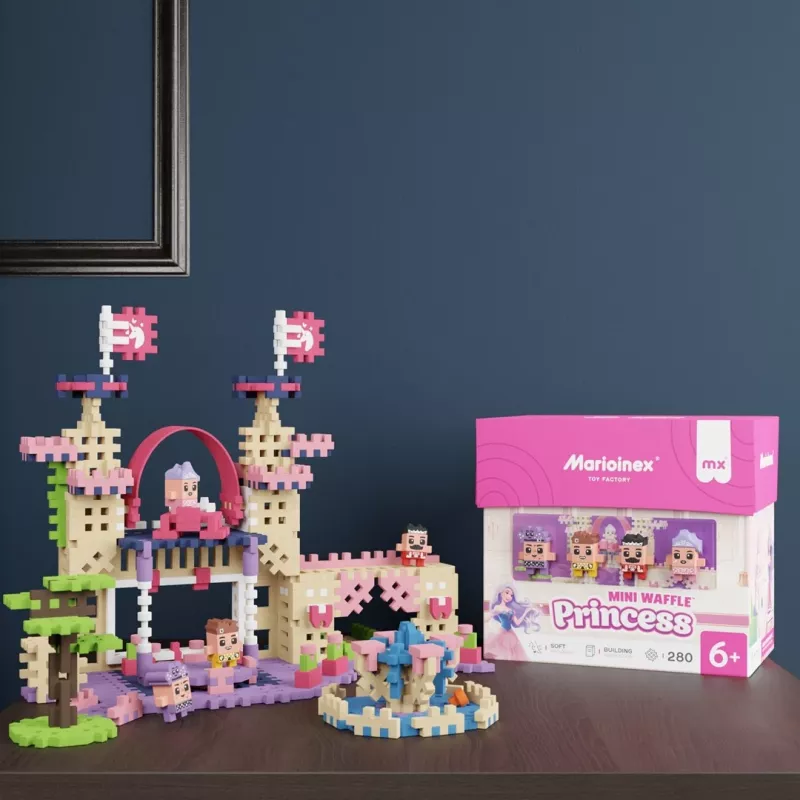 Spielzeug-Bauset Marioinex Waffle Mini Blocks Princess — 280 Teile, mehrfarbig, Box, Alter 6+