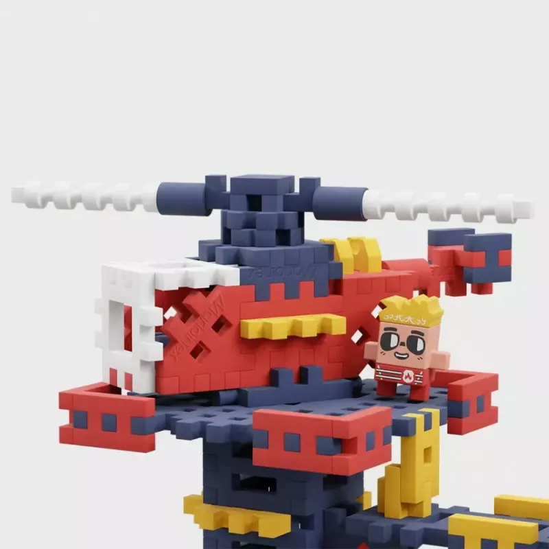 Spielzeugbauset Marioinex Waffle Blocks Feuerwehrstation 280 Teile, Modell 906279