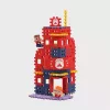 Spielzeugbauset Marioinex Waffle Blocks Feuerwehrstation 280 Teile, Modell 906279