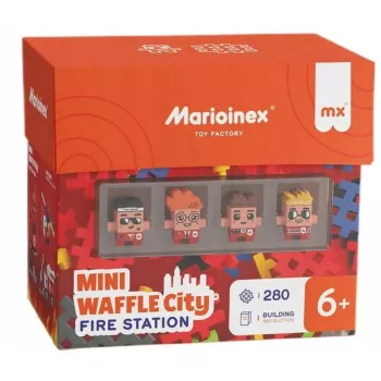 Spielzeugbauset Marioinex Waffle Blocks Feuerwehrstation 280 Teile, Modell 906279