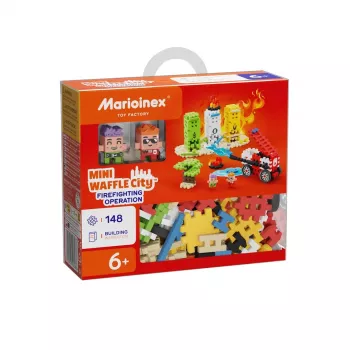 Marioinex Blocks Waffle Mini Feuerwehreinsatz, 148 Teile, mehrfarbig, ab 6 Jahren