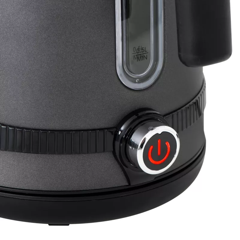 Adler Wasserkocher | AD 1295g SS | Elektrisch | 2200 W | 1,7 L | Edelstahl | 360° drehbarer Sockel | Grau