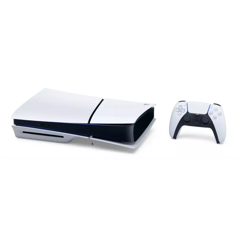 Spielkonsole Sony PlayStation 5 schlank — 1 TB SSD, AMD Ryzen Zen 2 8-Kern 3,5 GHz, AMD RDNA 2 10,3 TFLOPS, 8K HDR, VR-fähig, Bluetooth 5.1, Wi‑Fi, Gigabit Ethernet