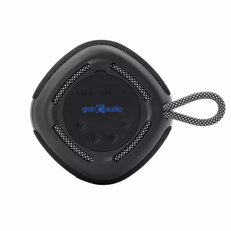 Tragbarer Lautsprecher Gembird SPK-BT-LED-03-BK Schwarz