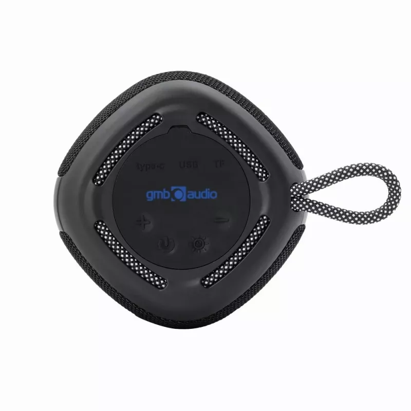 Tragbarer Lautsprecher Gembird SPK-BT-LED-03-BK Schwarz
