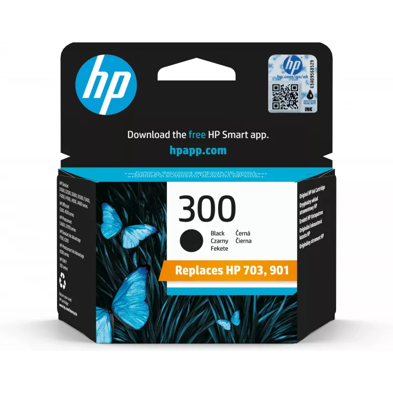 HP 300 Originale Tintenpatrone Schwarz Standardkapazität 4 ml 200 Seiten mit Vivera-Tinte