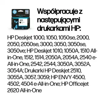 HP 301 Schwarz Original Tintenpatrone