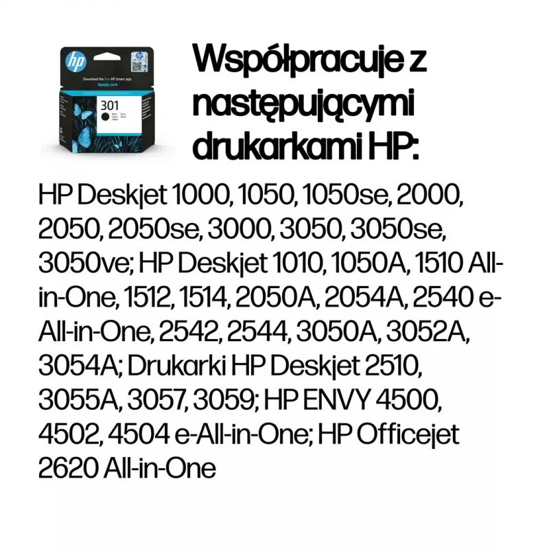 HP 301 Schwarz Original Tintenpatrone