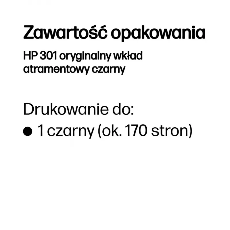 HP 301 Schwarz Original Tintenpatrone