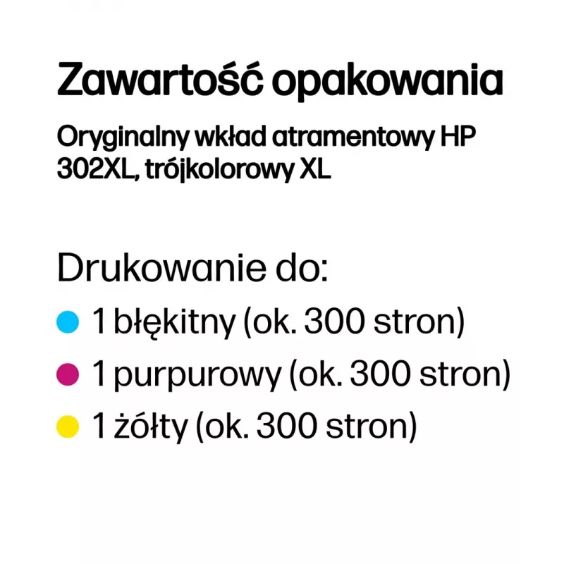 HP 302XL High Yield Tri-color Original Tintenpatrone