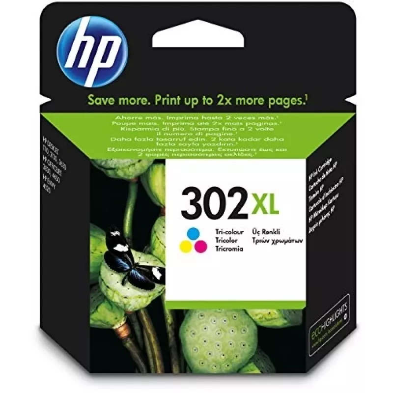 HP 302XL High Yield Tri-color Original Tintenpatrone