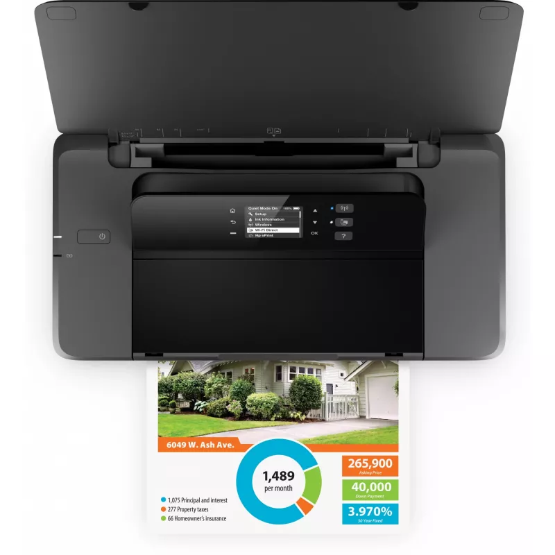 HP OfficeJet 200 Mobildrucker Drucker Farbe Tintenstrahl A4 1200x1200 dpi 20 Seiten/Min. S/W 19 Seiten/Min. Farbe 50 Blatt USB Wi-Fi