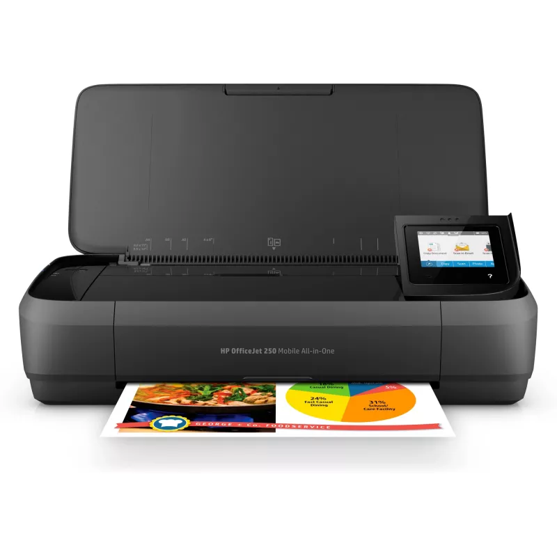 HP Officejet 250 Mobile All-in-One MFP Farbtintenstrahldrucker A4 8 Seiten/Min. Kopieren 10 Seiten/Min. Drucken 50 Blatt USB Wi-Fi