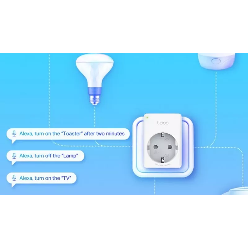 Tapo P100 V2 - Smart Plug - Mini - kabellos - 802.11b/g/n, Bluetooth 4.2 - 2
