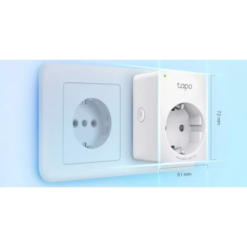 Tapo P100 V2 - Smart Plug - Mini - kabellos - 802.11b/g/n, Bluetooth 4.2 - 2