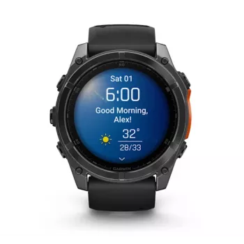 Garmin Fenix 8 3,56 cm (1,4) AMOLED 51 mm Digital 454 x 454 Pixel Touchscreen Titan WLAN GPS (Satellit)