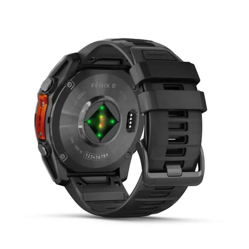 Garmin Fenix 8 3,56 cm (1,4) AMOLED 51 mm Digital 454 x 454 Pixel Touchscreen Titan WLAN GPS (Satellit)