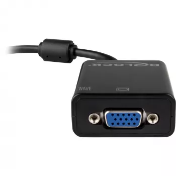DeLOCK 61848 Videokabel-Adapter 0,125 m VGA (D-Sub) DisplayPort Schwarz