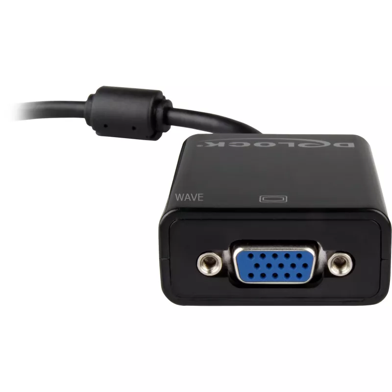 DeLOCK 61848 Videokabel-Adapter 0,125 m VGA (D-Sub) DisplayPort Schwarz