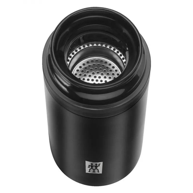Isolierflasche ZWILLING THERMO 0,42 L, Edelstahl, Schwarz, 7 h heiß / 10 h kalt