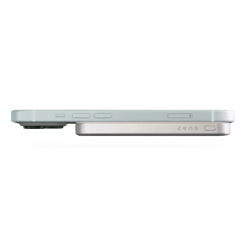 ZENS Pro 1 schlank 5000 mAh Kabelloses Laden Weiß