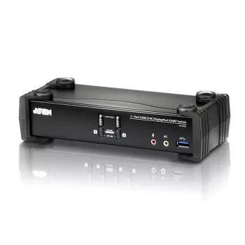 ATEN 2-Port USB 3.1 Gen 1 4K DisplayPort 1.2 KVMP™ Switch mit Audio (KVM-Kabel enthalten)
