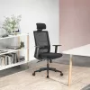 Ergo Office ER-425 Ergonomischer High-Back-Bürostuhl, max. 150 kg, drehbar, verstellbare Stützen