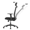 Ergo Office ER-425 Ergonomischer High-Back-Bürostuhl, max. 150 kg, drehbar, verstellbare Stützen