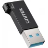 Unitek USB-C auf USB-A Adapter A1049ABK01 — schwarz, kompakter Adapter USB-C (Buchse) auf USB-A (Stecker)