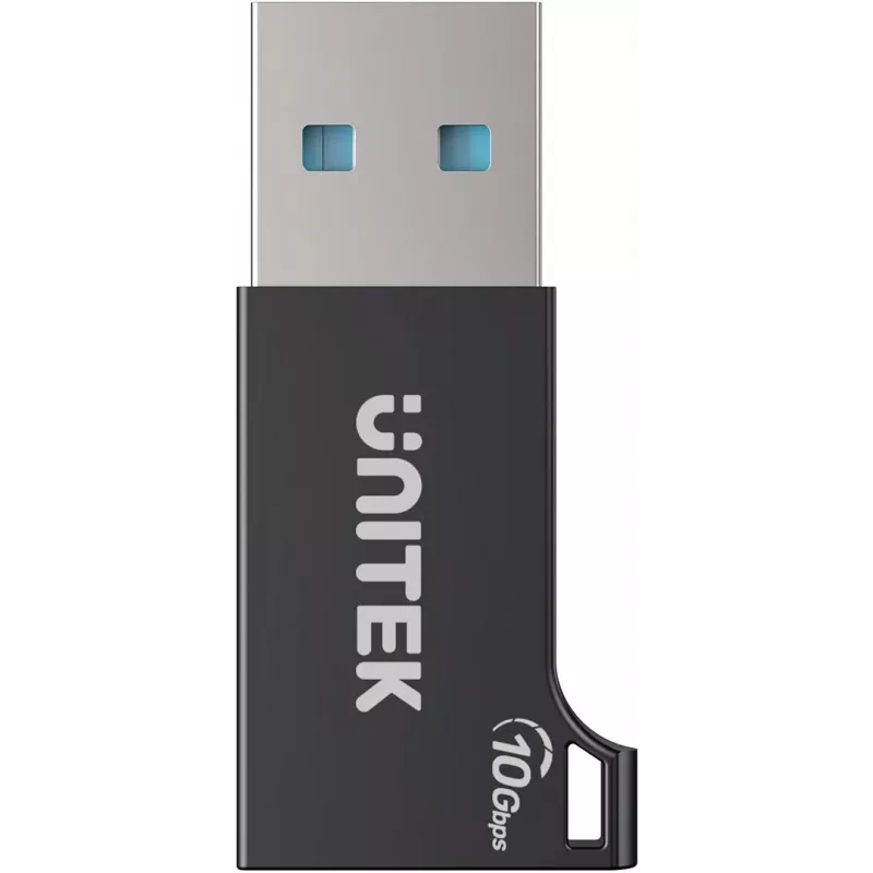 Unitek USB-C auf USB-A Adapter A1049ABK01 — schwarz, kompakter Adapter USB-C (Buchse) auf USB-A (Stecker)