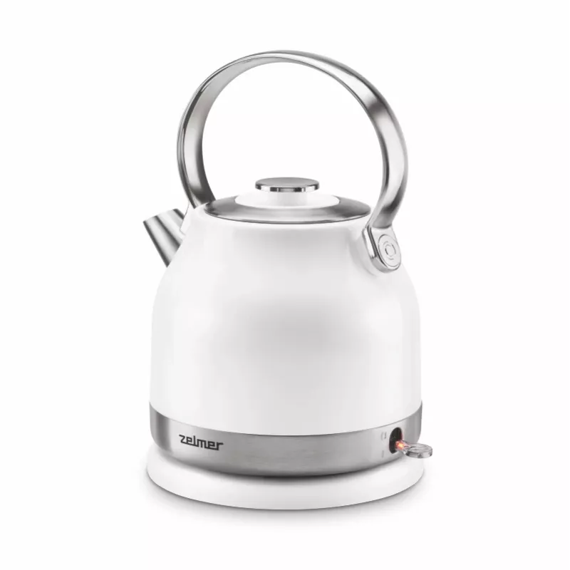 Zelmer ZCK7940 Wasserkocher 1,5 L 2200 W Edelstahl, Weiß