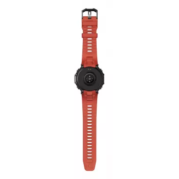 Smartwatch Amazfit T-Rex 3 Lava — 1,5-Zoll-AMOLED, 480×480, GPS, 700 mAh, 32 GB, Edelstahlgehäuse, Silikonarmband