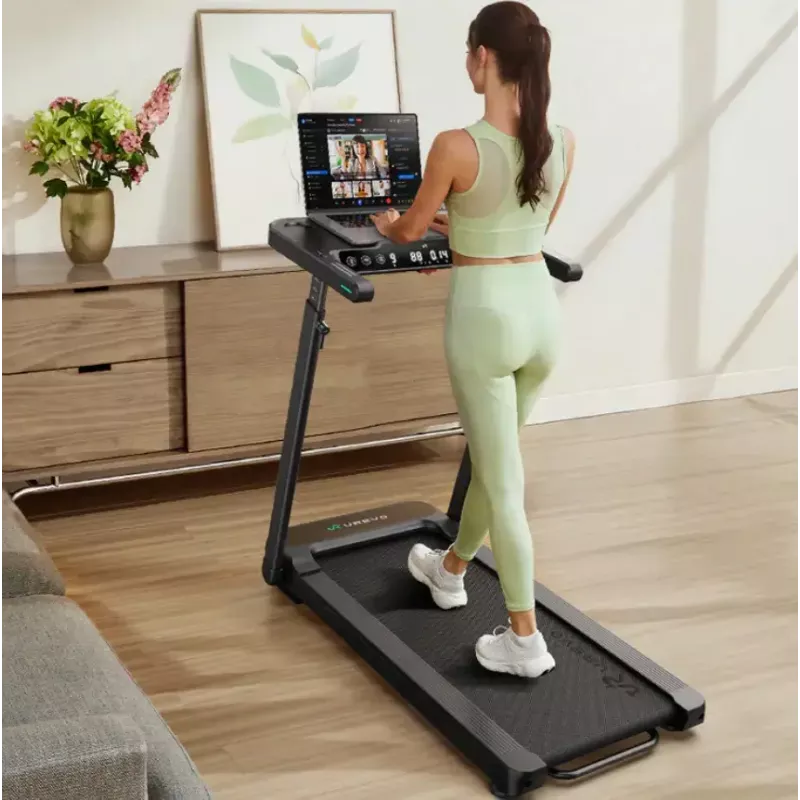 Urevo Laufband mit integriertem Arbeits- und Übungstisch Foldi 3S Maximales Benutzergewicht 120 kg Mindestgeschwindigkeit 1 km/h Höchstgeschwindigkeit 12 km/h