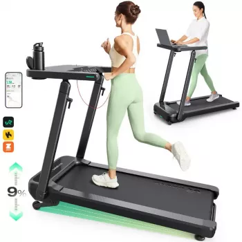 Urevo Laufband mit integriertem Arbeits- und Übungstisch Foldi 3S Maximales Benutzergewicht 120 kg Mindestgeschwindigkeit 1 km/h Höchstgeschwindigkeit 12 km/h