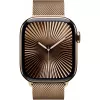 APPLE Watch Series 10 GPS + Cellular 42mm Gold Titangehäuse mit Golden Milanese Loop
