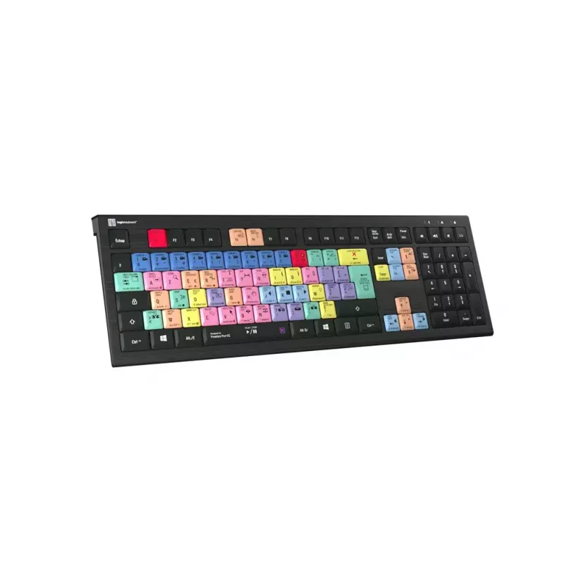 Logickeyboard Adobe Premiere Pro CC ASTRA 2 Hintergrundbeleuchtete Tastatur Französisch (LKB-PPROCC-A2PC-FR)