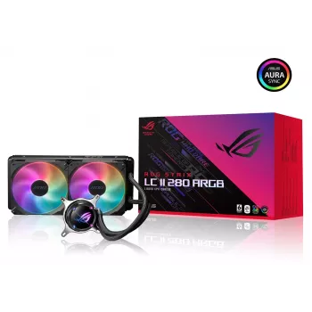 ASUS ROG STRIX LC II 280 ARGB Prozessor All-in-One-Flüssigkeitskühler 14 cm Schwarz 1 Stk.
