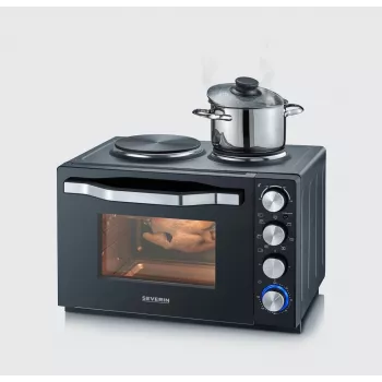 Severin TO 2073 XXL Mini-Backofen 60 L 2200 W Schwarz Grill