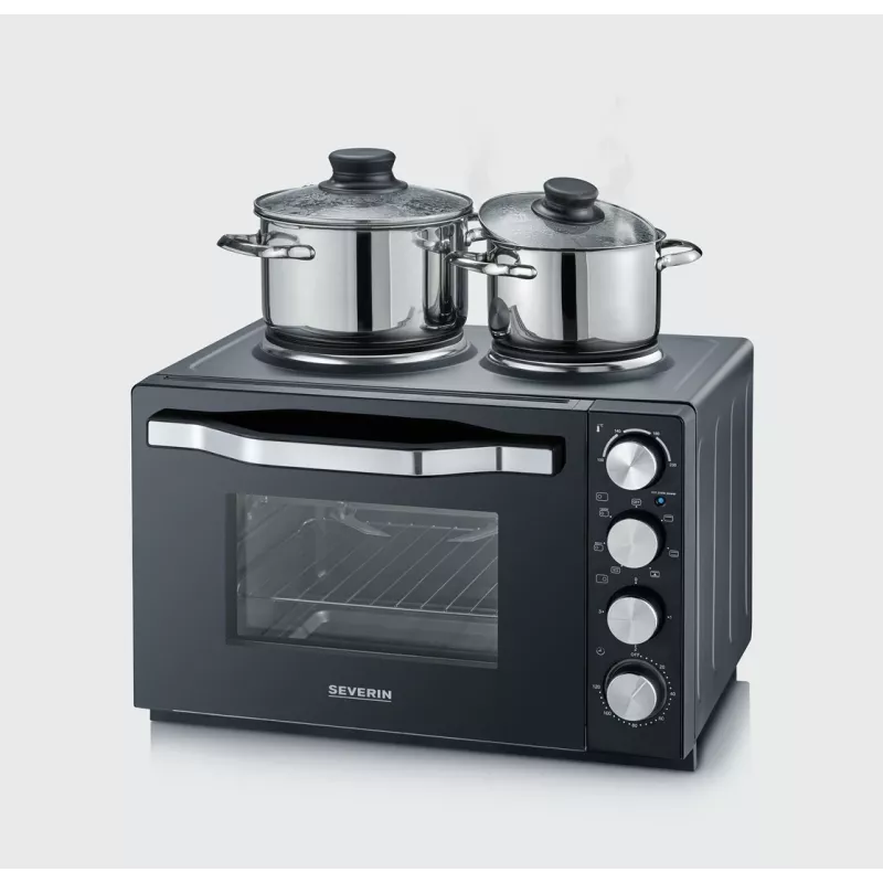 Severin TO 2073 XXL Mini-Backofen 60 L 2200 W Schwarz Grill