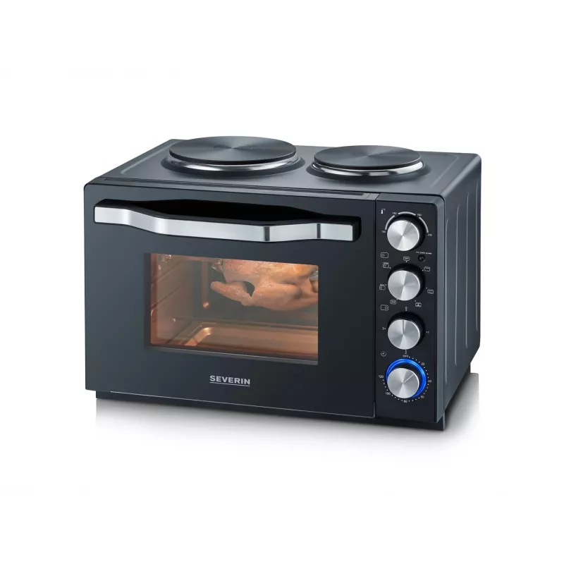 Severin TO 2073 XXL Mini-Backofen 60 L 2200 W Schwarz Grill