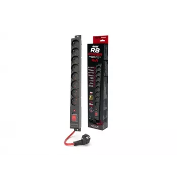 ACAR S8 Black 8 AC-Ausgänge 230 V 10m
